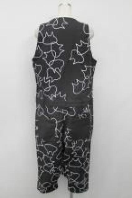 mintNeko・黒白バブルネコ柄オーバーオールツナギ < ブランド mintNeko・黒白バブルネコ柄オーバーオールツナギ < ブランドの