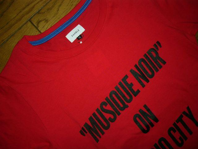 新品FAHBLEファーブルカットソーM赤メッセージTシャツ < 男性ファッション 新品FAHBLEファーブルカットソーM赤メッセージTシャツ < 男性ファッションの