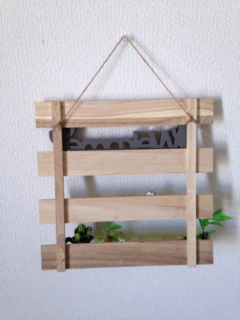 ハンドメイド◆小物入れ飾り棚キーフック付き ウェルカムボード < インテリア/ライフ  ハンドメイド◆小物入れ飾り棚キーフック付き ウェルカムボード < インテリア/ライフの