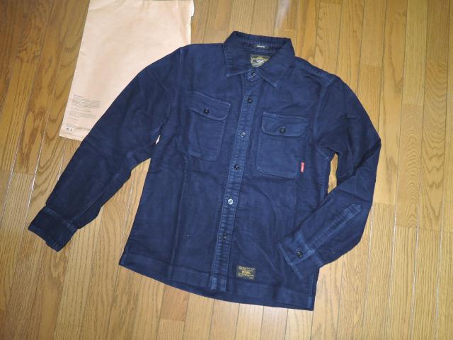 WTAPS ダブルタップス × brisbane moss ブリスベンモス スウェード シャツ S 紺 長袖 < ブランド  WTAPS ダブルタップス × brisbane moss ブリスベンモス スウェード シャツ S 紺 長袖 < ブランドの
