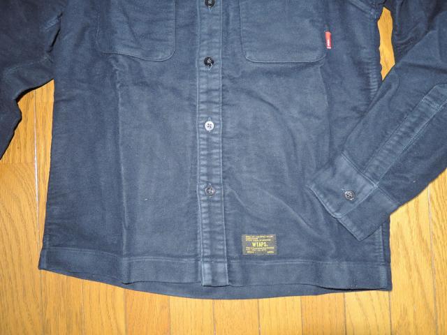 WTAPS ダブルタップス × brisbane moss ブリスベンモス スウェード シャツ S 紺 長袖 < ブランド  WTAPS ダブルタップス × brisbane moss ブリスベンモス スウェード シャツ S 紺 長袖 < ブランドの