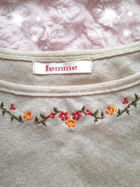 femme*花刺繍アンサンブル < 女性ファッション  femme*花刺繍アンサンブル < 女性ファッションの