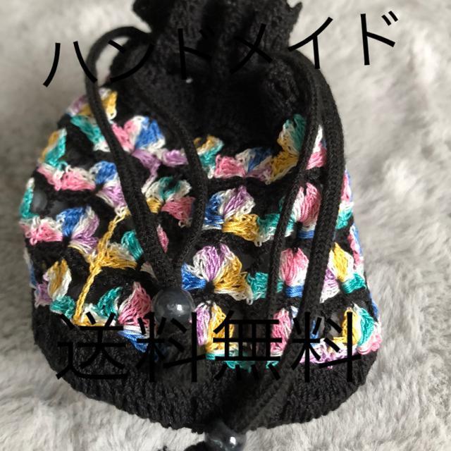 送料無料 ハンドメイド巾着袋 レース編み < 女性ファッション  送料無料 ハンドメイド巾着袋 レース編み  < 女性ファッションの
