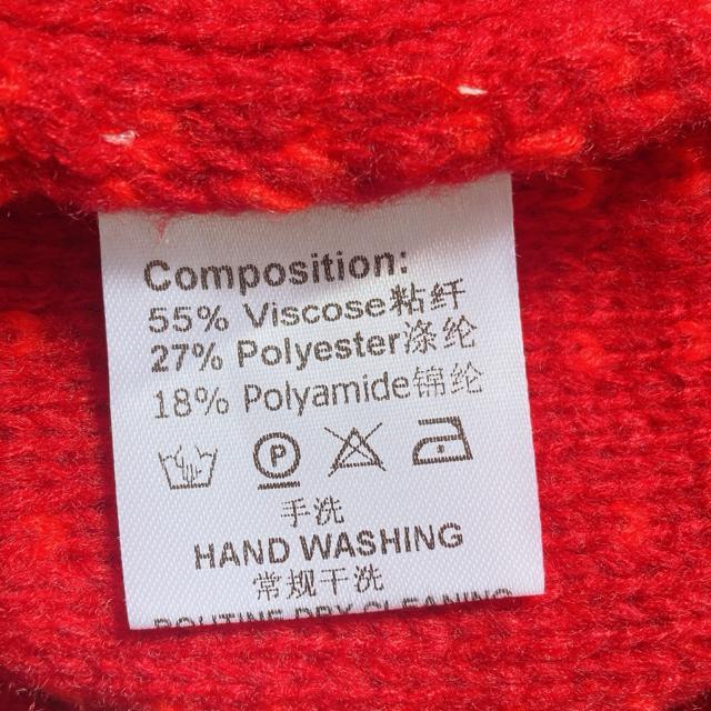 Knit Mix 編み込み ニット セーター カーディガン パールボタン 赤 S N2m < 女性ファッション Knit Mix 編み込み ニット セーター カーディガン パールボタン 赤 S N2m < 女性ファッションの