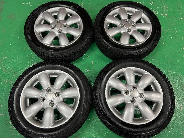 0092421)国産BSブリヂストンブリザックVRX中古スタッドレスタイヤ4本スズキラパン純正AWセット155/65R14送料無料 < 自動車/バイク 0092421)国産BSブリヂストンブリザックVRX中古スタッドレスタイヤ4本スズキラパン純正AWセット155/65R14送料無料 < 自動車/バイク