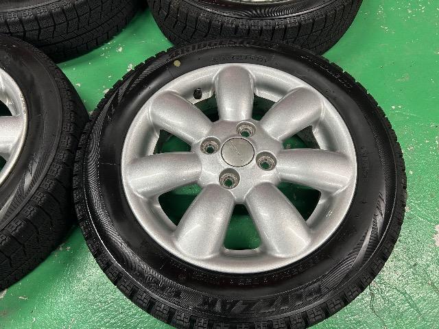 0092421)国産BSブリヂストンブリザックVRX中古スタッドレスタイヤ4本スズキラパン純正AWセット155/65R14送料無料 < 自動車/バイク 0092421)国産BSブリヂストンブリザックVRX中古スタッドレスタイヤ4本スズキラパン純正AWセット155/65R14送料無料 < 自動車/バイク
