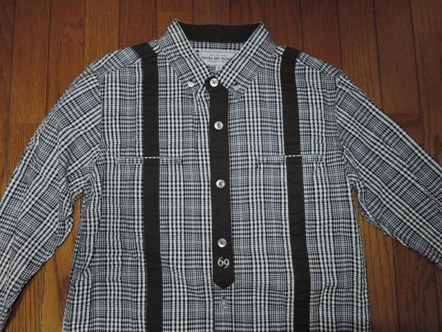 ROUGH AND RUGGED ラフアンドラゲッド サスペンダー・ネクタイ ギンガムチェックシャツ 1 シアサッカー 長袖シャツ < 男性ファッション ROUGH AND RUGGED ラフアンドラゲッド サスペンダー・ネクタイ ギンガムチェックシャツ 1 シアサッカー 長袖シャツ < 男性ファッションの