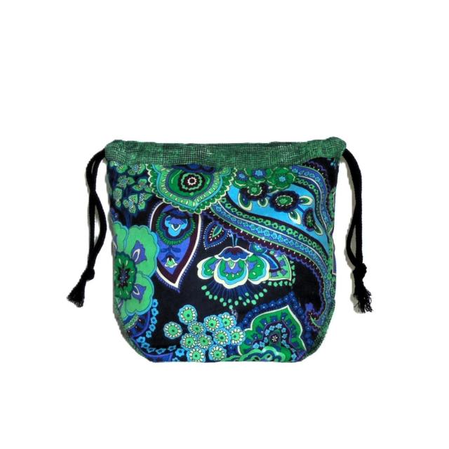 【底マチ幅が広い巾着】◆ヴェラブラッドリー◆【Blue Rhapsody】 < 女性ファッション 【底マチ幅が広い巾着】◆ヴェラブラッドリー◆【Blue Rhapsody】 < 女性ファッションの