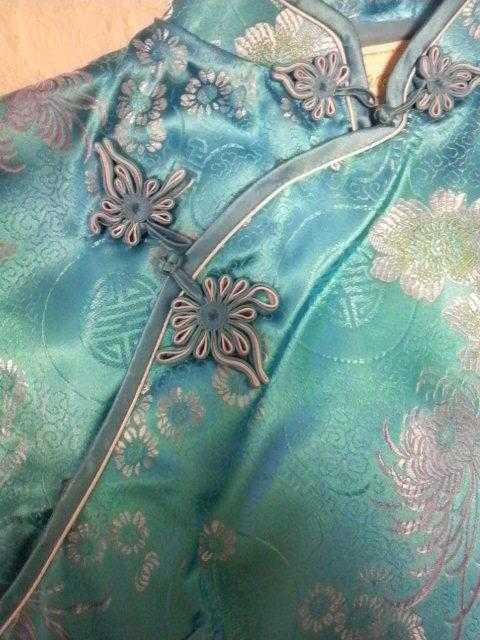 チャイナドレス★ロング丈★ターコイズブルー < 女性ファッション  チャイナドレス★ロング丈★ターコイズブルー  < 女性ファッションの