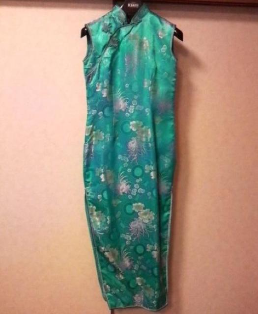 チャイナドレス★ロング丈★ターコイズブルー < 女性ファッション  チャイナドレス★ロング丈★ターコイズブルー < 女性ファッションの