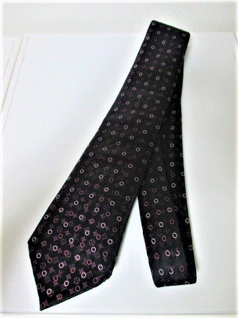 ☆LOUIS VUITTON ルイヴィトン モノグラム 光沢 ネクタイ/メンズ☆ブラック×パープル < ブランド ☆LOUIS VUITTON ルイヴィトン モノグラム 光沢 ネクタイ/メンズ☆ブラック×パープル < ブランドの