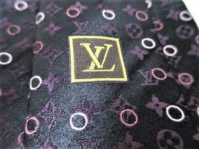 ☆LOUIS VUITTON ルイヴィトン モノグラム 光沢 ネクタイ/メンズ☆ブラック×パープル < ブランド ☆LOUIS VUITTON ルイヴィトン モノグラム 光沢 ネクタイ/メンズ☆ブラック×パープル < ブランドの