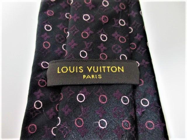 ☆LOUIS VUITTON ルイヴィトン モノグラム 光沢 ネクタイ/メンズ☆ブラック×パープル < ブランド ☆LOUIS VUITTON ルイヴィトン モノグラム 光沢 ネクタイ/メンズ☆ブラック×パープル < ブランドの