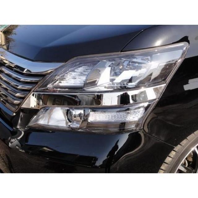 トヨタ クロームメッキ鏡面ヘッドライトモール/アイライン ヴェルファイア 20系25系後期 < 自動車/バイク トヨタ クロームメッキ鏡面ヘッドライトモール/アイライン ヴェルファイア 20系25系後期 < 自動車/バイク