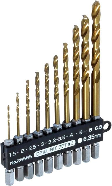 SUN UP ドリルビットセット 10本組 太径6.0mm6.5mm入 #5 (金属・金工) < ペット/手芸/園芸  SUN UP ドリルビットセット 10本組 太径6.0mm6.5mm入 #5 (金属・金工)  < ペット/手芸/園芸の