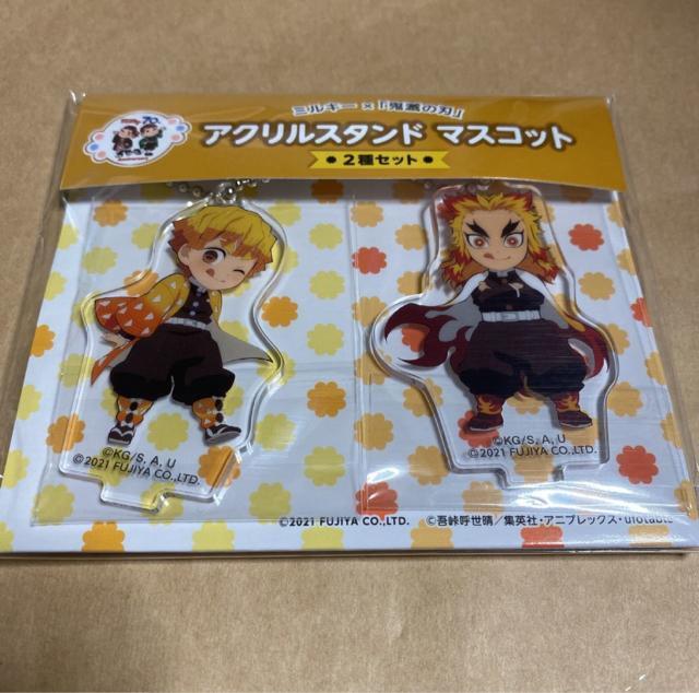 不二家 ミルキー 鬼滅の刃 コラボ アクリルスタンドマスコット 煉獄杏寿郎 我妻善逸 < アニメ/コミック/キャラクター 不二家 ミルキー 鬼滅の刃 コラボ アクリルスタンドマスコット 煉獄杏寿郎 我妻善逸 < アニメ/コミック/キャラクターの