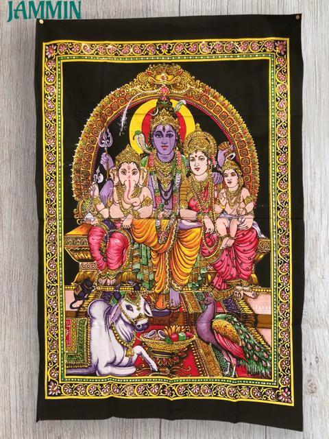 シヴァ神ファミリータペストリー アジアン エスニック ガネーシャ シヴァ 神様 < インテリア/ライフ シヴァ神ファミリータペストリー アジアン エスニック ガネーシャ シヴァ 神様 < インテリア/ライフの