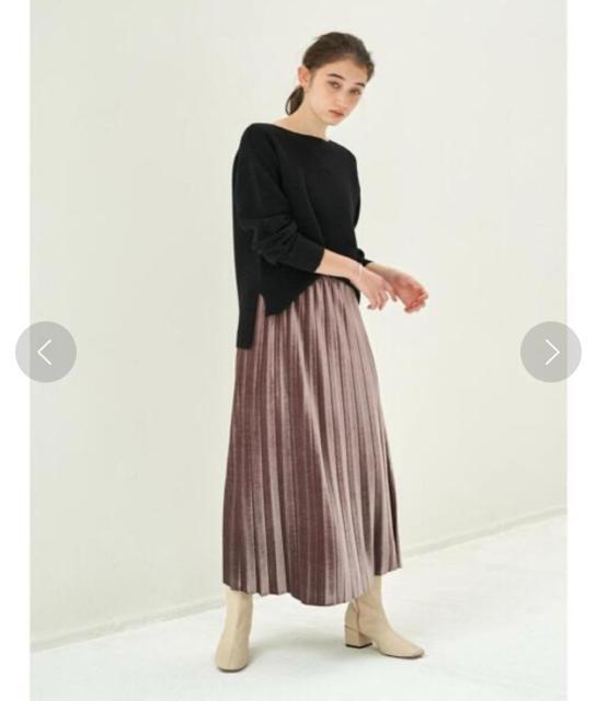 【YECCA VECCA】ベロアプリーツスカート ダークグレー free < ブランド 【YECCA VECCA】ベロアプリーツスカート ダークグレー free < ブランドの