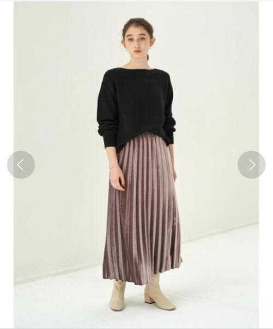 【YECCA VECCA】ベロアプリーツスカート ダークグレー free < ブランド 【YECCA VECCA】ベロアプリーツスカート ダークグレー free < ブランドの