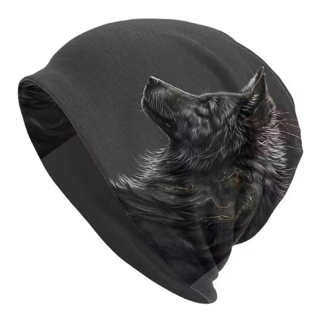 爆ヤス価格890円★リアルな狼の頭デザイン スカルキャップ ビーニー帽 - ブラック ユニセックス < 男性ファッション 爆ヤス価格890円★リアルな狼の頭デザイン スカルキャップ ビーニー帽 - ブラック ユニセックス < 男性ファッションの