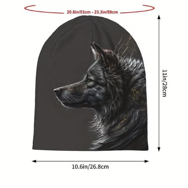 爆ヤス価格890円★リアルな狼の頭デザイン スカルキャップ ビーニー帽 - ブラック ユニセックス < 男性ファッション 爆ヤス価格890円★リアルな狼の頭デザイン スカルキャップ ビーニー帽 - ブラック ユニセックス < 男性ファッションの