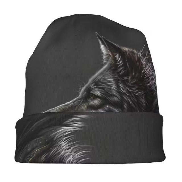 爆ヤス価格890円★リアルな狼の頭デザイン スカルキャップ ビーニー帽 - ブラック ユニセックス < 男性ファッション 爆ヤス価格890円★リアルな狼の頭デザイン スカルキャップ ビーニー帽 - ブラック ユニセックス < 男性ファッションの