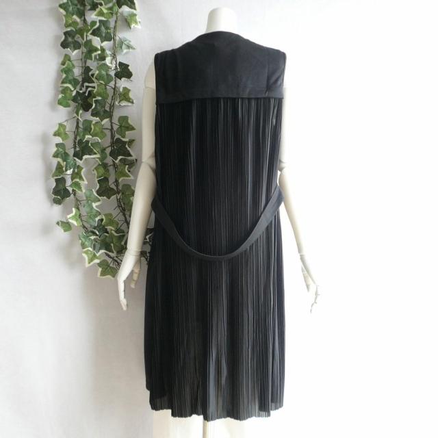 新品 9593 ML 後ろプリーツ 飾りベルト ロング ジレ 春 夏 秋 黒 レディース ストレッチ ベスト 羽織り 上品 < 女性ファッション 新品 9593 ML 後ろプリーツ 飾りベルト ロング ジレ 春 夏 秋 黒 レディース ストレッチ ベスト 羽織り 上品 < 女性ファッションの