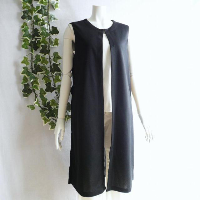 新品 9593 ML 後ろプリーツ 飾りベルト ロング ジレ 春 夏 秋 黒 レディース ストレッチ ベスト 羽織り 上品 < 女性ファッション 新品 9593 ML 後ろプリーツ 飾りベルト ロング ジレ 春 夏 秋 黒 レディース ストレッチ ベスト 羽織り 上品 < 女性ファッションの