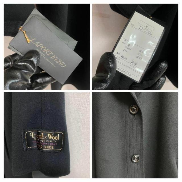 LAPORTEECHO ラポートエコー ラムウールコート ハンドメイド タグ付き < 女性ファッション LAPORTEECHO ラポートエコー ラムウールコート ハンドメイド タグ付き < 女性ファッションの