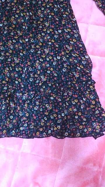 ネイビー×花柄 長袖シフォンワンピ 新品 激安 < 女性ファッション  ネイビー×花柄 長袖シフォンワンピ 新品 激安 < 女性ファッションの