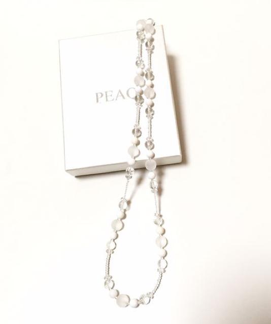 百貨店PEAQ◎水晶天然石ネックレス白系◎アレルフリー◎新品◎ < 女性アクセサリー/時計 百貨店PEAQ◎水晶天然石ネックレス白系◎アレルフリー◎新品◎ < 女性アクセサリー/時計の