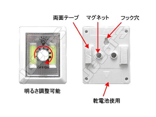 LEDスイッチライト マグネット付き 小 3個セット < インテリア/ライフ  LEDスイッチライト マグネット付き 小 3個セット < インテリア/ライフの