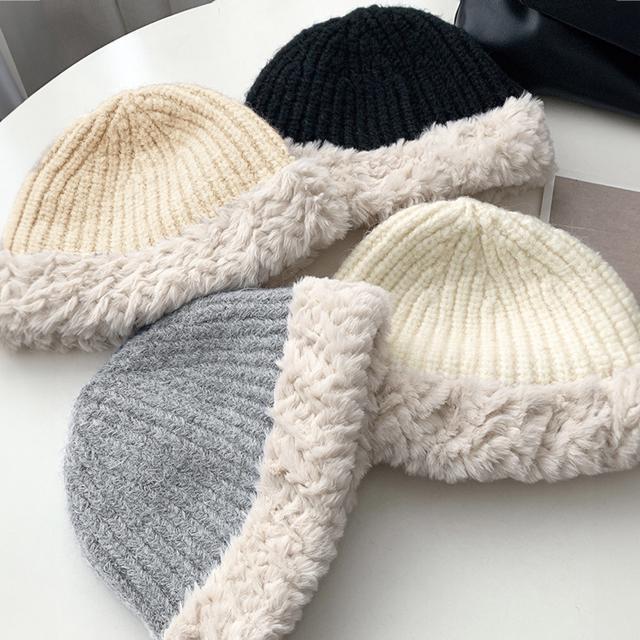 送料無料 新品 ニット バケットハット ボア異素材 秋冬 < 女性ファッション  送料無料 新品 ニット バケットハット ボア異素材 秋冬  < 女性ファッションの