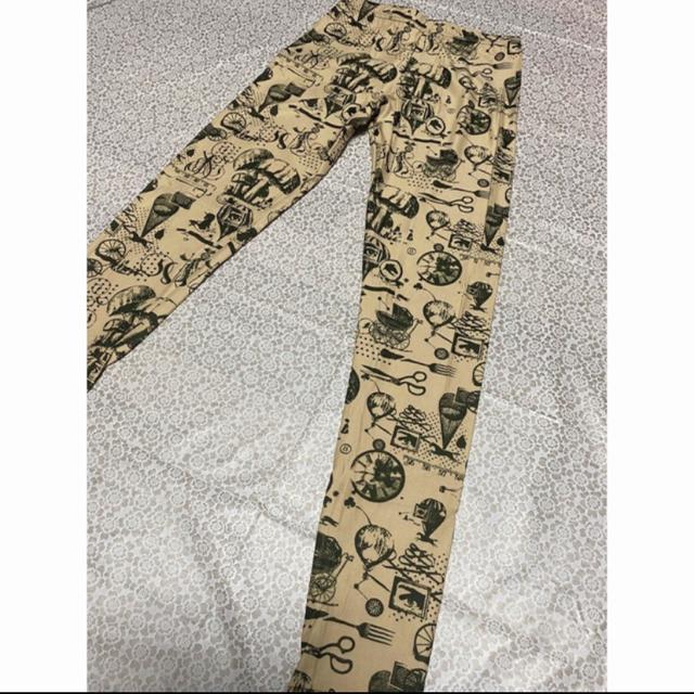 スキニー レギンス  スパッツ 手書き風 ベージュ系 大きいサイズ < 女性ファッション  スキニー レギンス  スパッツ 手書き風 ベージュ系 大きいサイズ < 女性ファッションの