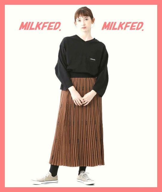 ☆ミルクフェド☆完売レア!ロゴプリーツフレアロングスカート☆ < ブランド ☆ミルクフェド☆完売レア!ロゴプリーツフレアロングスカート☆ < ブランドの