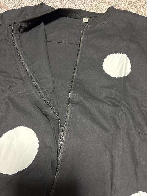 前開きジップアップジャケット ワイド ドット柄 ブラック 大きいサイズ < 女性ファッション 前開きジップアップジャケット ワイド ドット柄 ブラック 大きいサイズ < 女性ファッションの