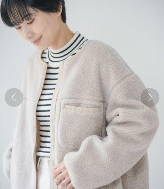 LEPSIM☆ノーカラーボアジャケット/美品 < ブランド LEPSIM☆ノーカラーボアジャケット/美品 < ブランドの