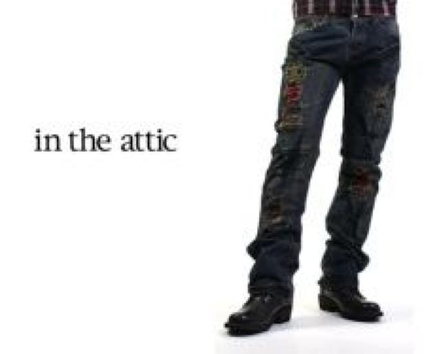 【in the attic】《New》チェック*ダメージデニム<w76> < ブランド  【in the attic】《New》チェック*ダメージデニム<w76> < ブランドの