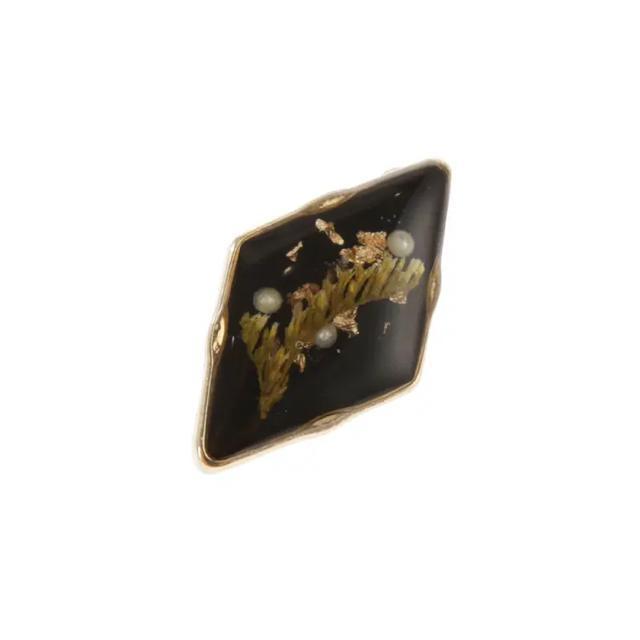 益若つばさ着用●定価2,750円●EATMEイートミー●レジンイヤリング●黒ブラック●ドライフラワー×パール×金箔 < 女性アクセサリー/時計  益若つばさ着用●定価2,750円●EATMEイートミー●レジンイヤリング●黒ブラック●ドライフラワー×パール×金箔 < 女性アクセサリー/時計の