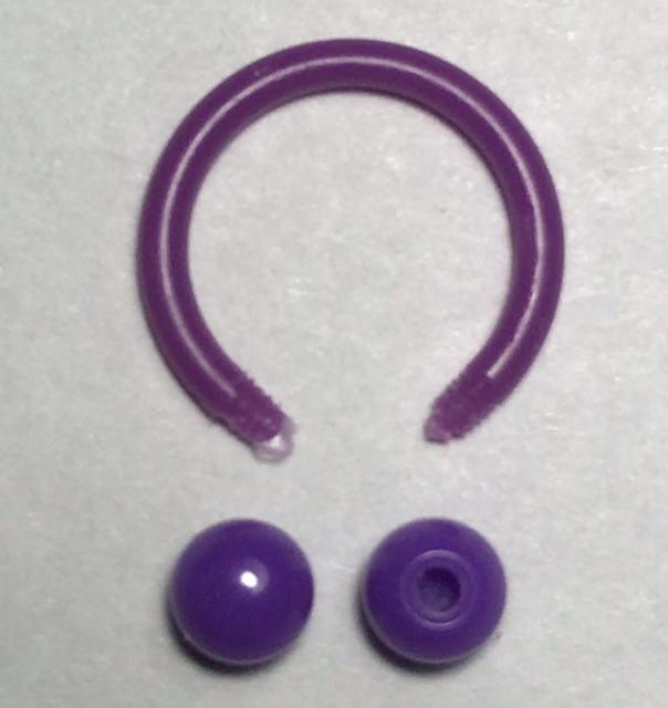 アクリルボディピアス サーキュラーバーベル パープル色 16G 内径 10mm ファーストピアス 眉 軟骨 リップ ボール 安い < 男性アクセサリー/時計  アクリルボディピアス サーキュラーバーベル パープル色 16G 内径 10mm ファーストピアス 眉 軟骨 リップ ボール 安い < 男性アクセサリー/時計の