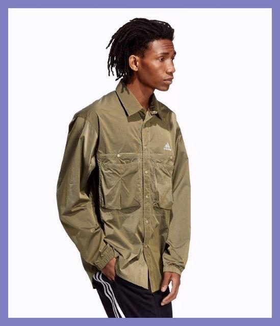☆アディダス☆超美品レア♪完売裏地メッシュミリタリーナイロンシャツジャケットL☆ < ブランド  ☆アディダス☆超美品レア♪完売裏地メッシュミリタリーナイロンシャツジャケットL☆ < ブランドの