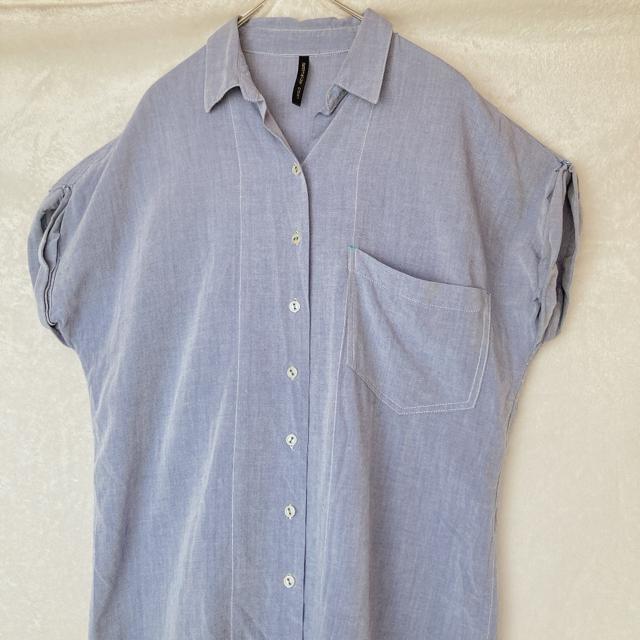 marshmallow crown ドルマン 古着 デニム風 薄手 シャツ F N2m < 女性ファッション marshmallow crown ドルマン 古着 デニム風 薄手 シャツ F N2m < 女性ファッションの