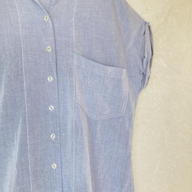 marshmallow crown ドルマン 古着 デニム風 薄手 シャツ F N2m < 女性ファッション marshmallow crown ドルマン 古着 デニム風 薄手 シャツ F N2m < 女性ファッションの