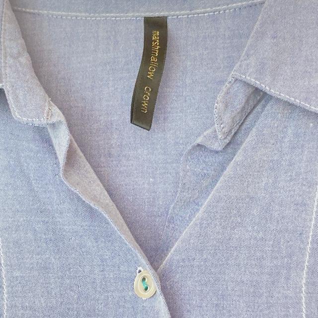 marshmallow crown ドルマン 古着 デニム風 薄手 シャツ F N2m < 女性ファッション marshmallow crown ドルマン 古着 デニム風 薄手 シャツ F N2m < 女性ファッションの