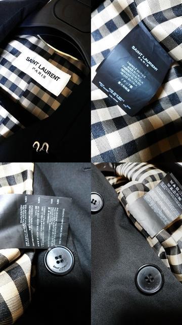 正規美 SAINT LAURENT PARIS サンローランパリ ロングトレンチコート 黒 最小34 コート 丈長 男女兼用 < ブランド  正規美 SAINT LAURENT PARIS サンローランパリ ロングトレンチコート 黒 最小34 コート 丈長 男女兼用 < ブランドの