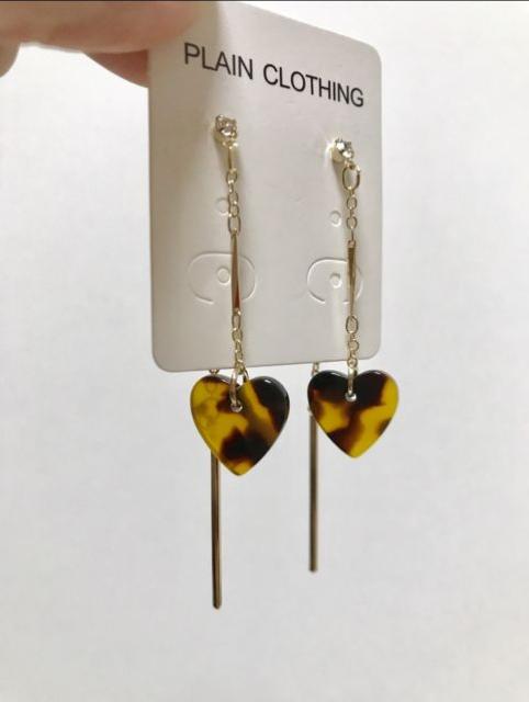 ベッコウハート◎ゴールドチェーン◎ピアス◎新品 < 女性アクセサリー/時計 ベッコウハート◎ゴールドチェーン◎ピアス◎新品 < 女性アクセサリー/時計の