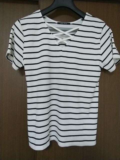 デザインカットソー★ボーダー★Mサイズ  新品同様です! < 女性ファッション  デザインカットソー★ボーダー★Mサイズ  新品同様です! < 女性ファッションの