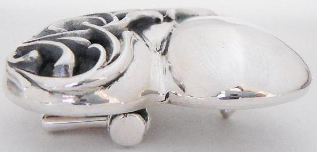 フローラルハートバックル シルバー925 ハートバックル < 男性ファッション フローラルハートバックル シルバー925 ハートバックル < 男性ファッションの