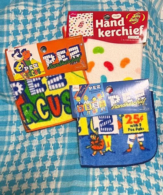 PEZ ジェリービーン ハンカチ 3枚セット 未使用 タオルハンカチ < 女性ファッション  PEZ ジェリービーン ハンカチ 3枚セット 未使用 タオルハンカチ  < 女性ファッションの