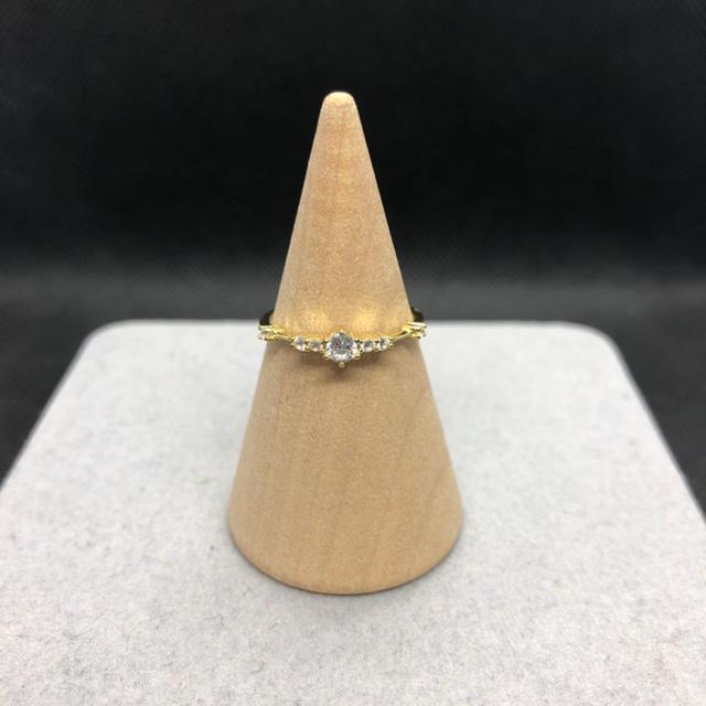 即決 S925 ゴールドカラー ストーン リング 指輪 9号 < 女性アクセサリー/時計 即決 S925 ゴールドカラー ストーン リング 指輪 9号 < 女性アクセサリー/時計の